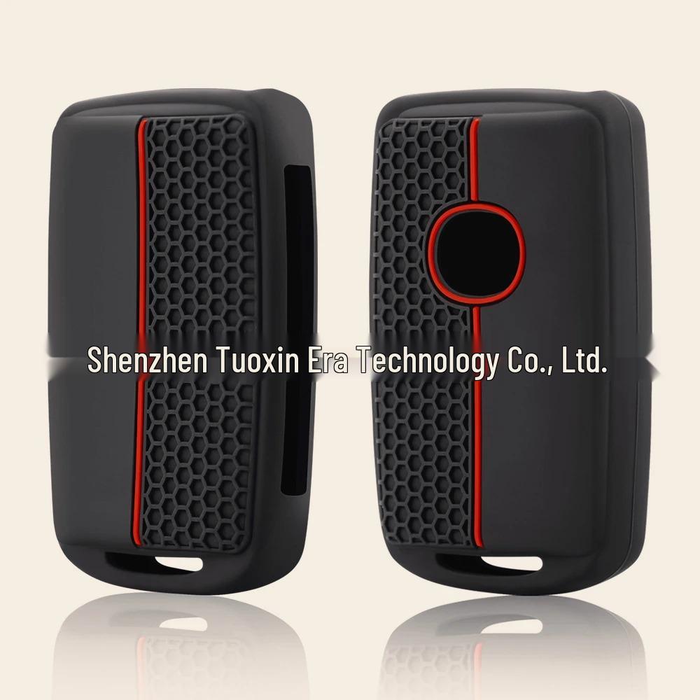 Silicone Key Case for Mazda Axela 3, CX-5, CX-30 - Honeycomb Texture Remote Cover чёрный