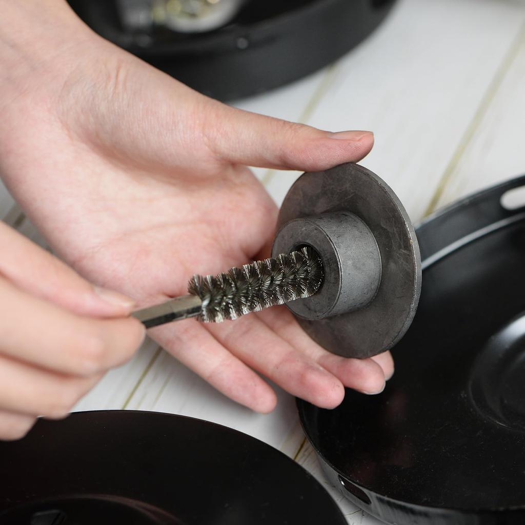 uxcell 304 Stainless Steel Bore 8mm 10cm Twisted Wire Brushes with Handle for Hex for Tube Port Bearings 5-Pack Brushes, Diameter, Long, Cleaning,