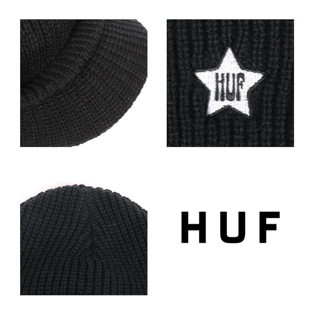 HUF Strickmütze mit Schirm, Herren und Damen, Streetwear-Marke, Schirmmütze, Logo, Stern, Unisex, Herbst/Winter, Avocado, Oliv [Parallelimport]