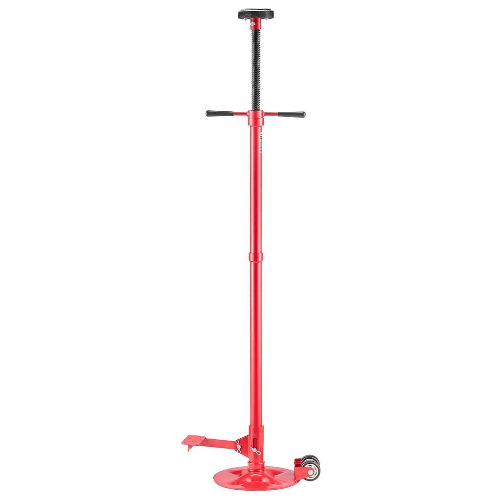 Underhoist Support Stand, 3/4 Ton Capacity Under Hoist Jack Stand with Two Wheels, Lifting from 1320 To 2032 Mm, Bearing Mounted Spin Handle, Foot