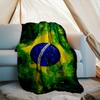 1PC Brazil Artwork Printed Soft Flannel Blanket Throw for Adult Bedroom Living Room Sofa Camping Travel Fan Gifts Christmas Gifts