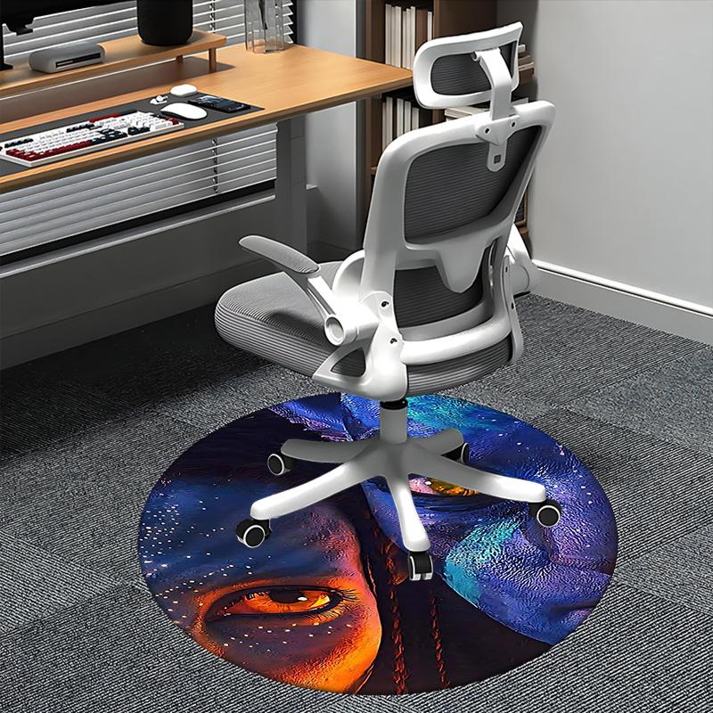 

Alien Chair Mat Round Carpet for Home Decor, Office Use, Living Room, Bedroom, Gift Idea0172b 80cm by 80cm