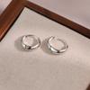 2025 new pearl ear buckle femininity elegant contrasting stud earrings jewelry simple versatile plain ring earrings