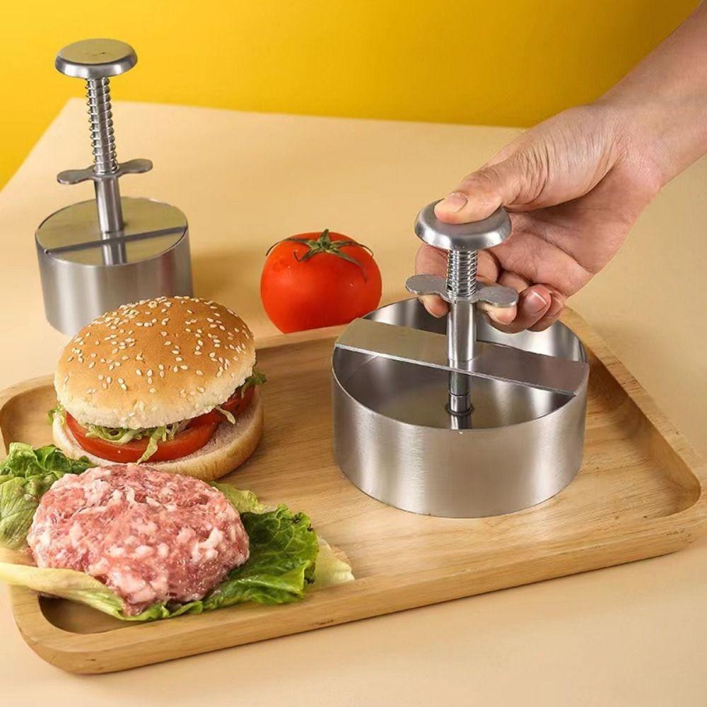 Non-stick Bread Loaf Pan 4/6/8 Cavity Burger Bun Maker Heat Resistant Hamburger Bun Mold Household