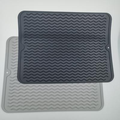 Silicone Dish Drying Mat, 40 X 30cm - Large Dish Drying Mat, Counter Top Mat, Dish Draining Mat, Sink Mat, Large Silicone Trivet