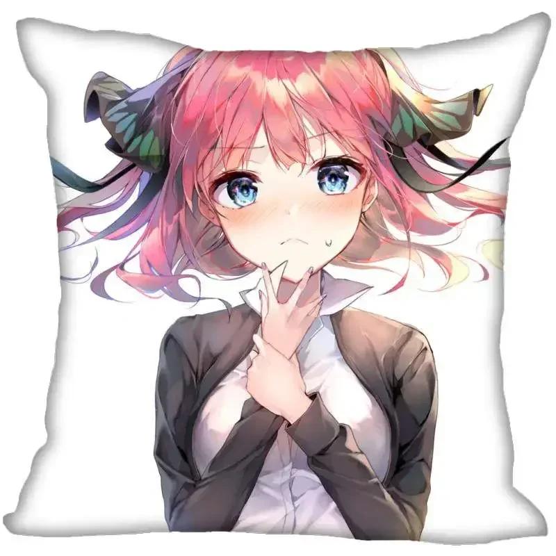 Anime Girl Nino Nakano Pillow Case High Quality Satin Fabric Pillowcase Decorative Pillow Cover Wedding Decorative