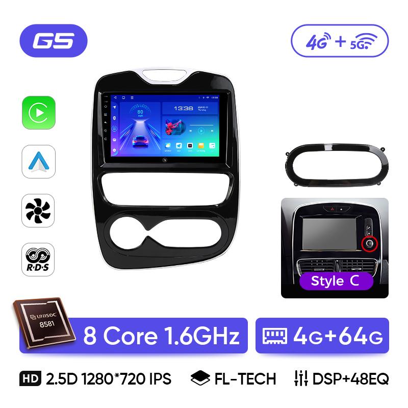 Ainavi Car Radio For Renault Clio 4 2012 - 2018 Wireless Carplay Android Auto Multimedia Player Stereo 2Din 4G Wifi DSP