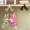 12 Hooks Storage Rack For Labubu Organizer Wall Hanging Plush Doll Pendant Holder Door Closet Hanger for Labubu