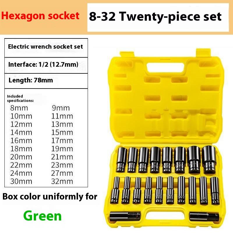 Elektrischer Schraubenschlüssel Verlängerte Sechskantnuss Pneumatische Luftpistole Vertiefte Stecknuss Luftschrauber Autoreparaturwerkzeug