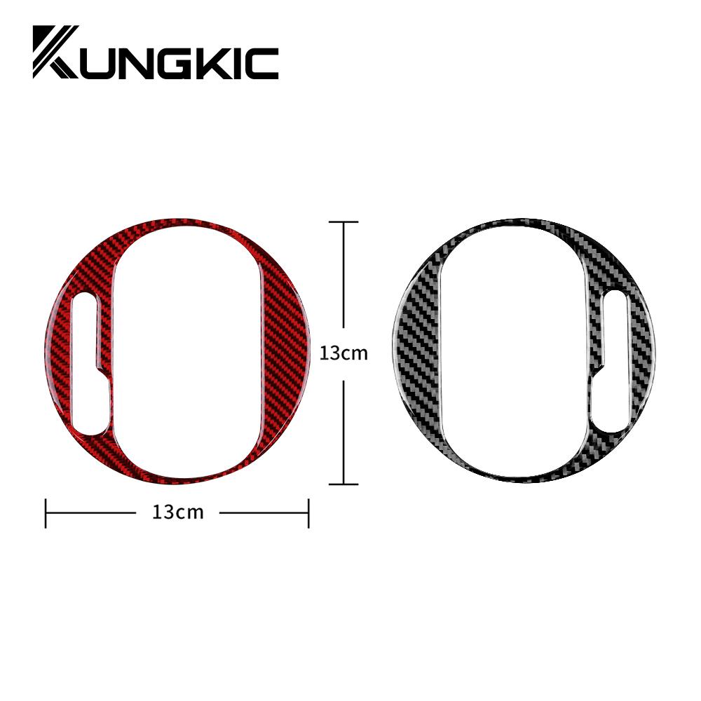 For Volkswagen Beetle 2012 2013 2014 2015 2016 2017-19 Gear Shift Panel Real Soft Carbon Fiber Sticker Car Interior Accessories