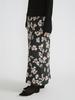 Average Attitude Floral Long Skirt _Ink Black