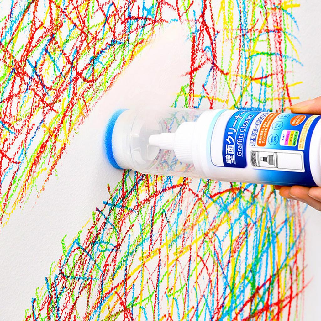 Hausreiniger Fußabdruck-Zeichnung Dekontamination Mit Schwammbürste Graffiti-Entferner Wandfleckenentferner Reinigepaste