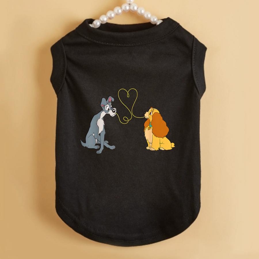 1pc  Cute Dog Printed Pet Vest, Pet Four Seasons Sleeveless Round Neck Tank Top