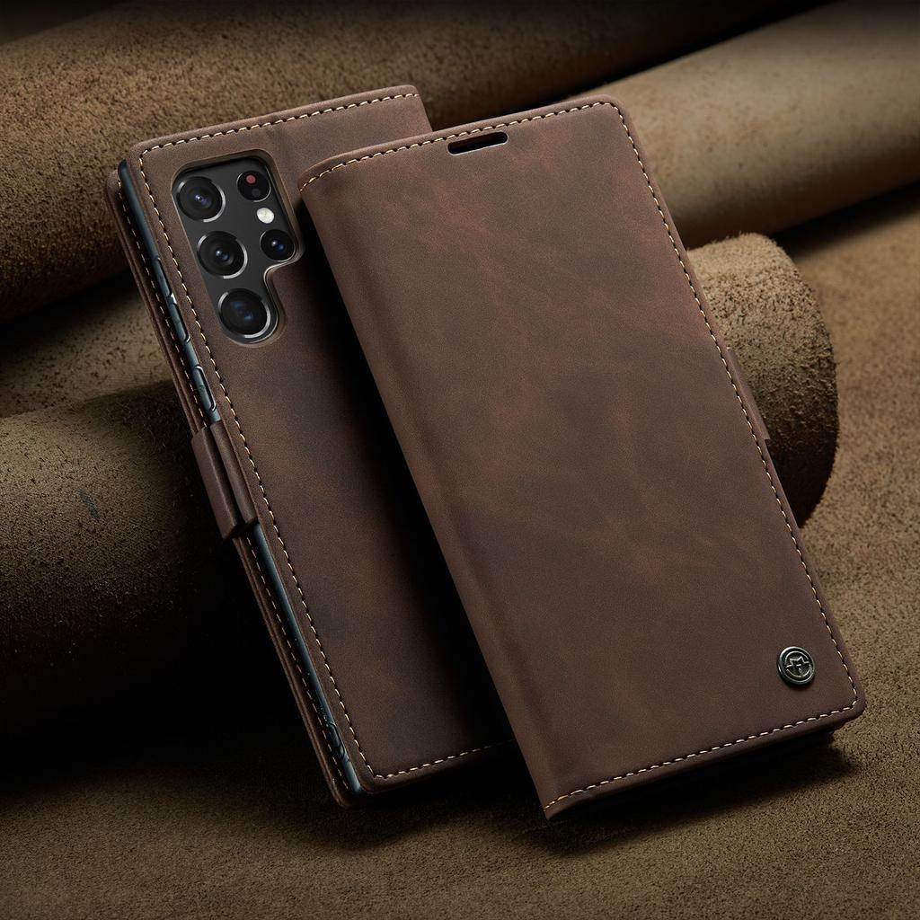 Suitable for Samsung S22Ultra phone case, Galaxy A53 phone leather case, S21FE flip cover with card slot protective case