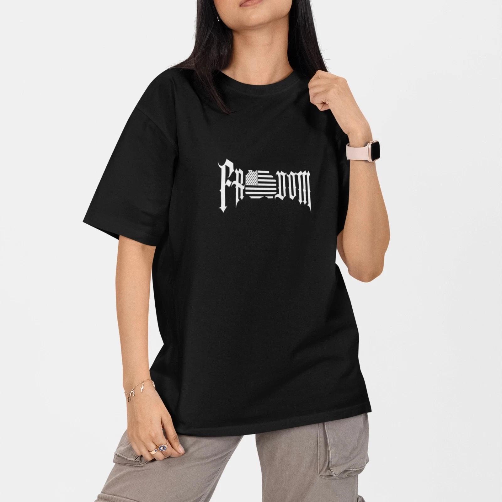 Freedom Gothic USA Style T Shirt Patriotic Streetwear American Pride Graphic Tee XXXL