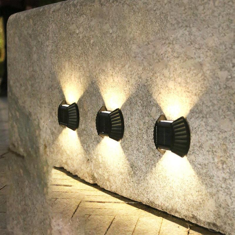 1Pcs Outdoor Solar Lampe LED Solar Licht Wall Street Licht Lampe Solar Powered Sonnenlicht 8 LED Lampe Garten Dekorative LM