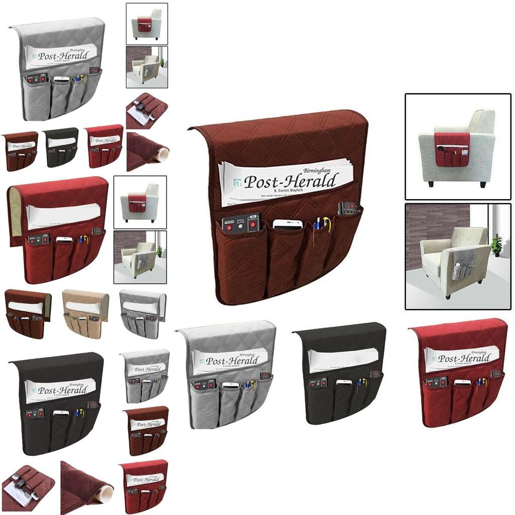 Stylish And Practical 5 Pocket Armchair Caddy Storage Holder For Remote And More