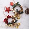 Hanging Wreath With Bells Pinecones Decorative Durable Holiday Decoration Christmas Scene