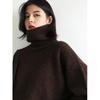 Korean Women's Sweater Loose Turtleneck Sweaters Warm Solid Pullover Top Oversized Knitwear Basic Female Tops Winter 2023 Knitted Jumper Female Pull