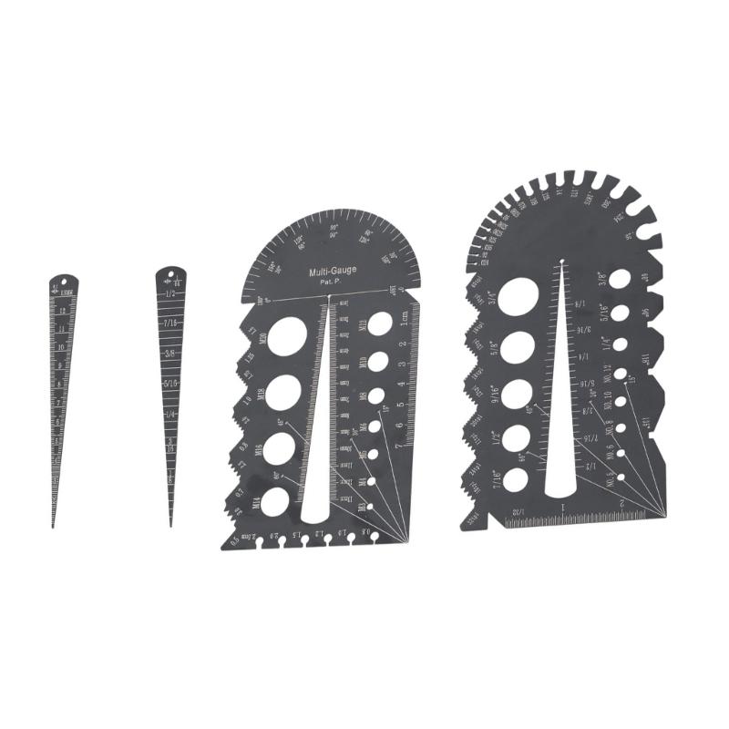 1Pack Metric and British Thread Screw Gauge Clear Scale Thread Gauge for Accurate Measurement in Stainless Steel