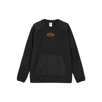 Therma-Fit Logo Embroidered Fleece Pullover Sweatshirt Men Tops Black DQ5062-010