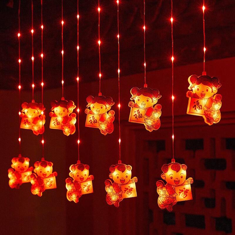 E Lang Yan Spring Festival Red Lantern String Lights