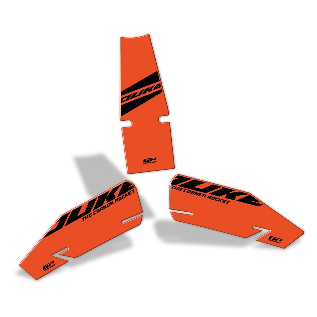 

GP Composite KTM Duke 390 2024 Compatible Tank Pad Set Orange