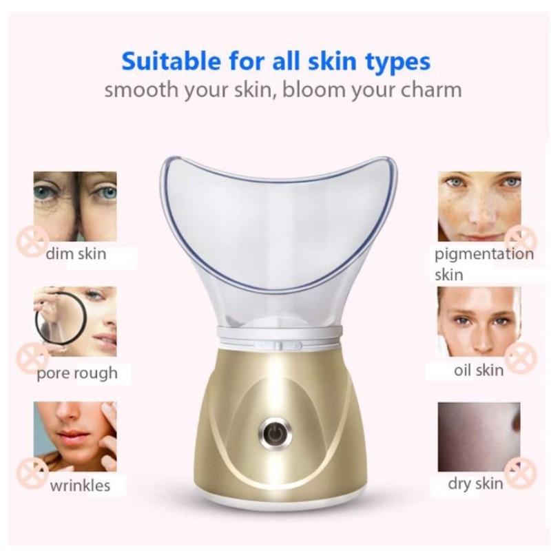 Tragbares Gesichtsbefeuchtungs-Schönheitsgerät Tiefenreinigung Gesichtsbedampfer Haushalt Nano Ionischer Gesichts-Luftbefeuchter