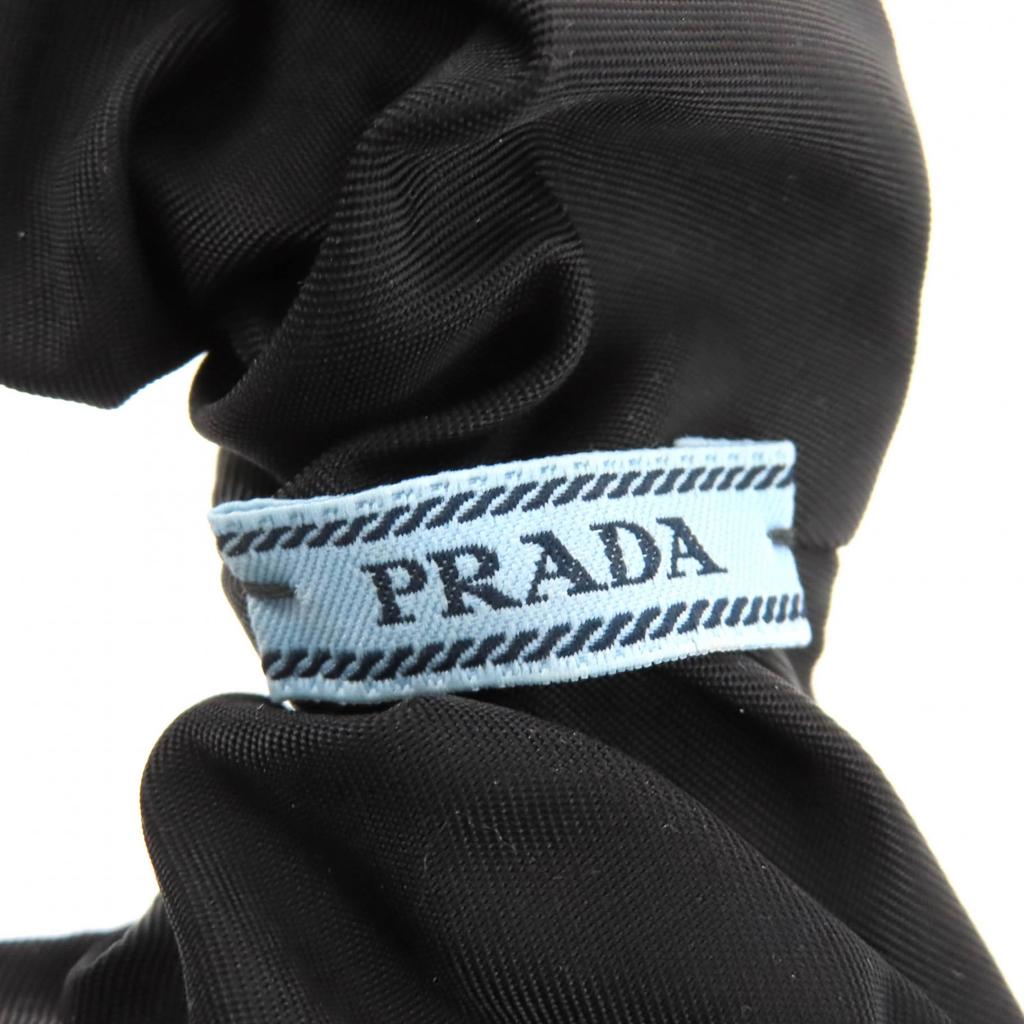 Great PRADA hair accessory black Recycled nylon Women 1IF015 Used
