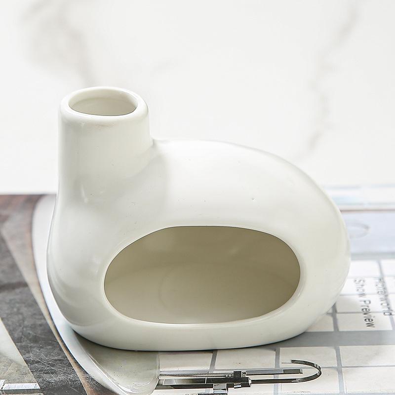 

Ceramic Incense Burner Handmade Sandalwood Cone Holder Aromatherapy Craft Home Decor белый