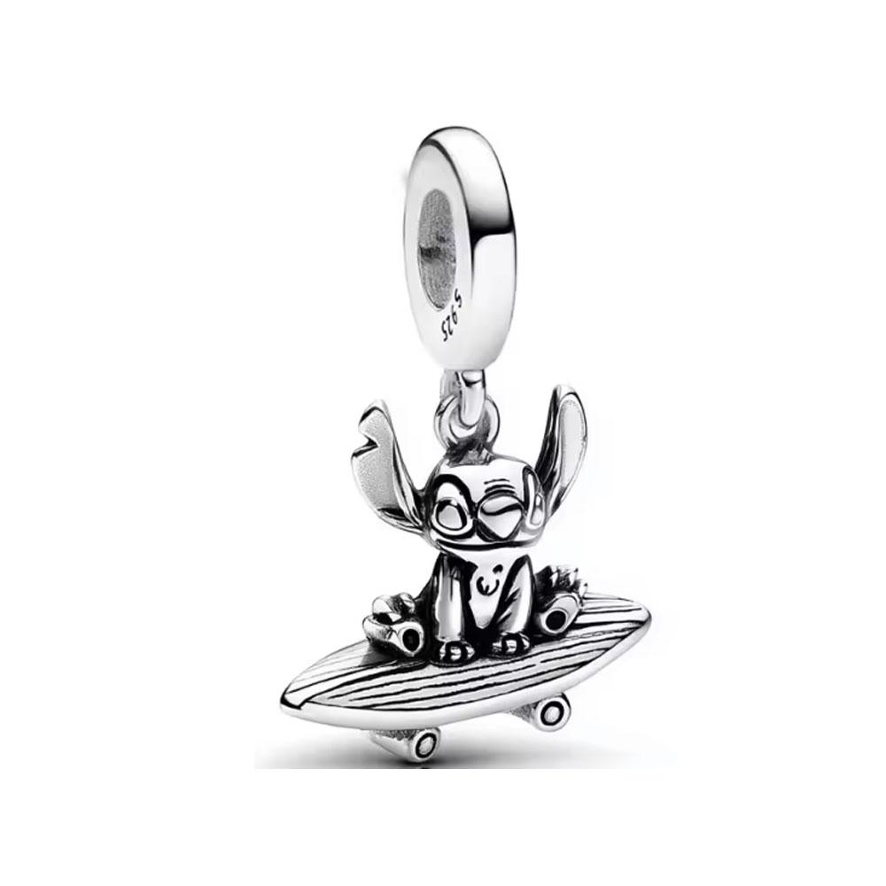 Nuovo Pendente Elefante in Argento 925 Accessori Gioielli Fai da Te Adatto per Bracciale Europeo Palloncino Cane Rana Orso Macchina Cane Topo