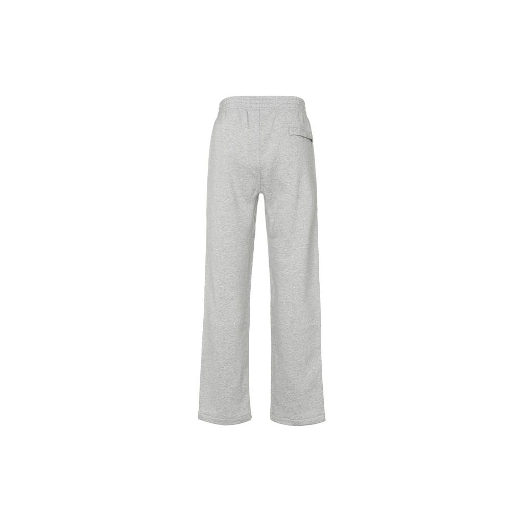 Nike Solid Logo Print Fleece-Lined Straight-Leg Knit Sweatpants Men Bottoms Grey 623455-063