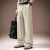 High-end American old money style% Lyocell cool casual pants men's summer thin loose straight wide-leg trousers