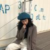 Hat Women's Winter Cashmere Beret Knitted Wool Bud Painter Hat Autumn Retro British Japanese Korean Style Trend
