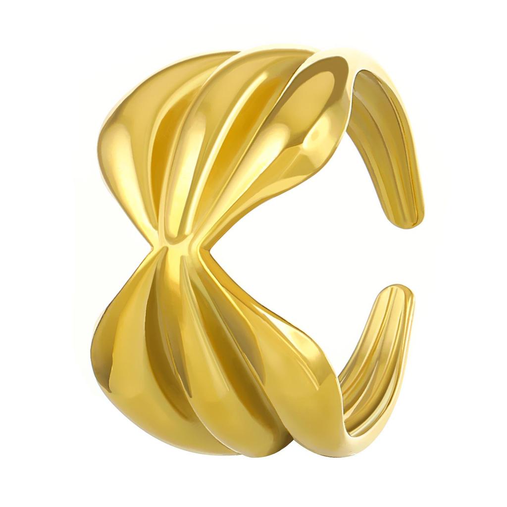 High-End Edelstahl Blumen- & Seestern Offener Ring für Damen