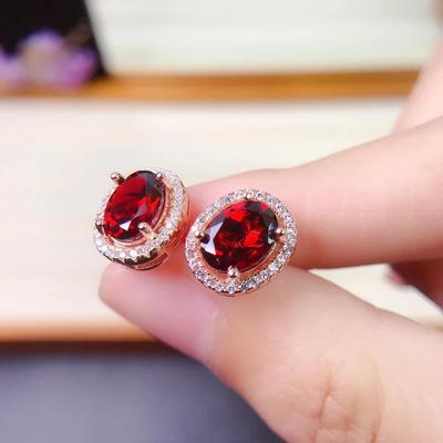 Brincos de cristal rubi com design criativo e requintado, novos acessórios clássicos retrô para casamento e noivas, joias para mulheres