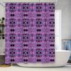 Rideau de douche à motifs violets Tissu imperméable Accessoires de salle de bain décoratifs Disponibles en différentes tailles Pour la décoration de la maison