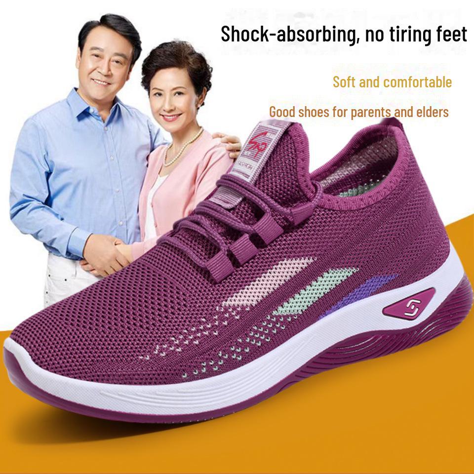 Lässige Wanderschuhe mit weicher Sohle für Herren, atmungsaktive Mesh-Sneaker für Senioren