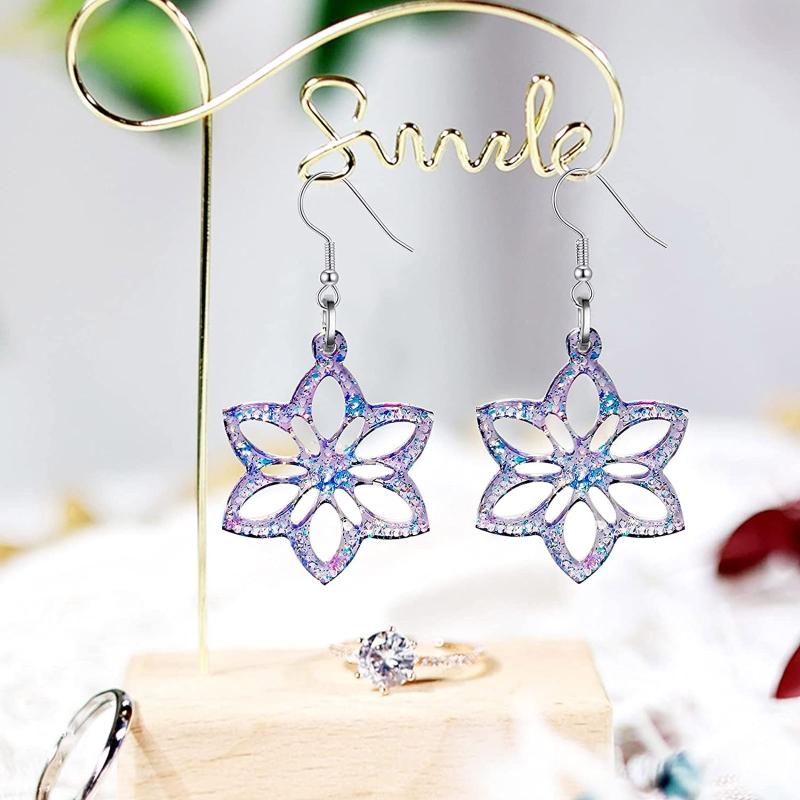 Various Shaped Earring Silicone Mold Set with Ear Hook Jump Rings Earplugs Suitable for Diy Craft Pendant Jewelry Making