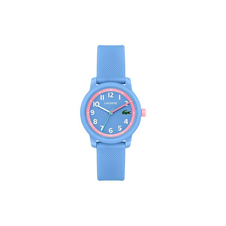 Lacoste Kids 12.12 Series Quartz Watch Silicone Strap Blue Dial Fun Watch Kids watches Light-Blue 2030041 2030041