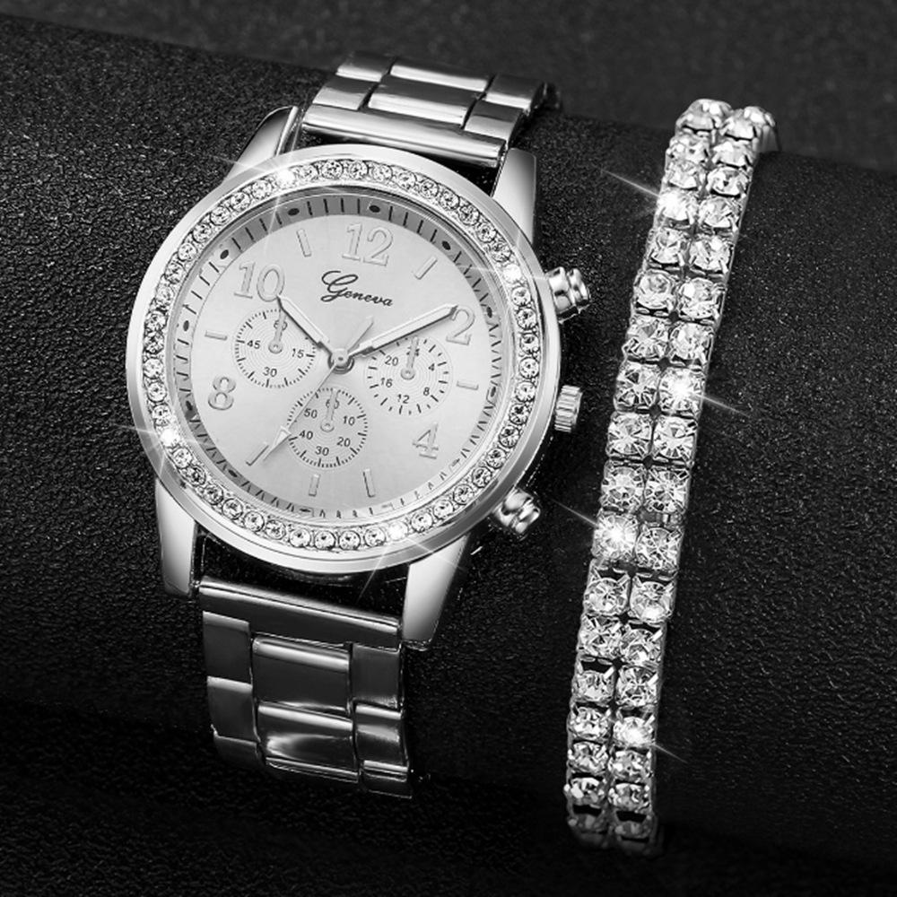 Popular Luxury Set, Bracelet Watch, Diamond-Encrusted Women'S Five-Piece Gift Box, Quartz Watch