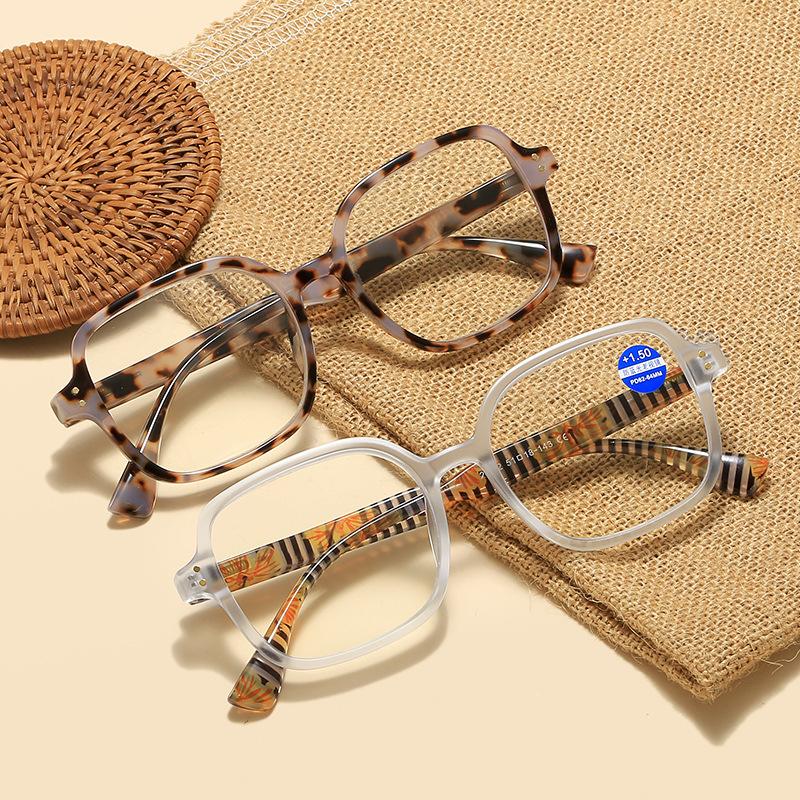 Oversize Frame Reading Glasses Anti Blue Light Presbyopia Transparent Women'S Reading Eyeglasses Hyperopia For Men +1.0 To +4.0