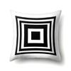 Polyester Pillowcase Black and White Printed Pillowcase Waist Cushion Cover Geometric Cushion Head Cushion Cover