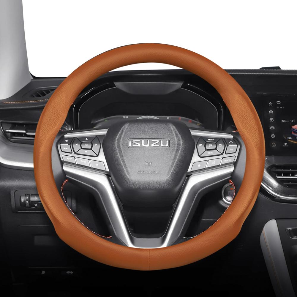 Suitable for ISUZU Perforated Leather Steering Wheel Cover Ultra-Thin Breathable D-MAX MU-X ELF N-Series FORWARD F-Series TRAGA