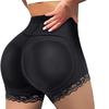 Body Shaping Sports Shorts with Butt Pads & Lace Trim