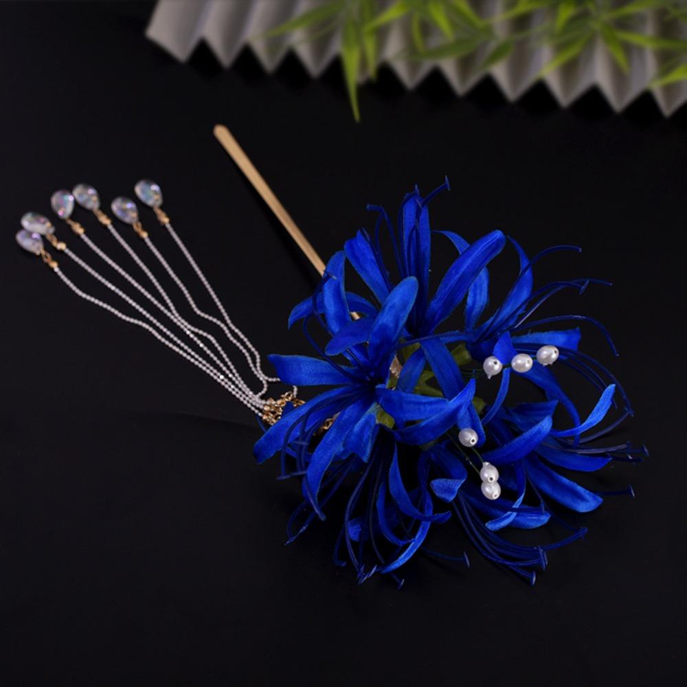 Lycorisradiata Flower Hair Clip Cloth Hanfu Hair Stick Cute Simulation Flower Hairpins Hanfu