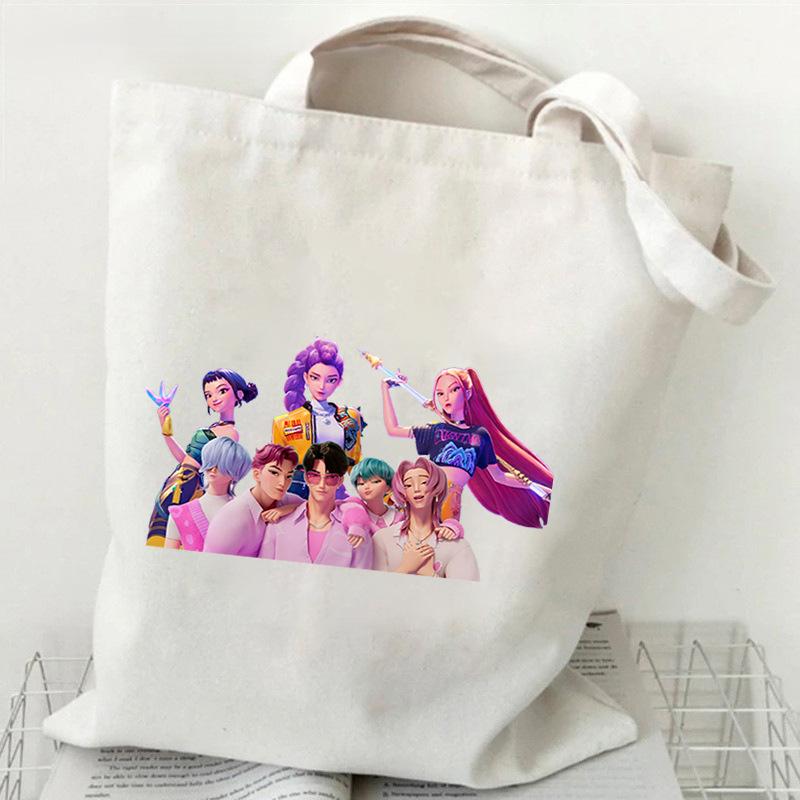 Demon Hunters KPop Demon Hunters Shoulder Backpack Foreign Trade Student Handbag Tuition Bag Large Capacity