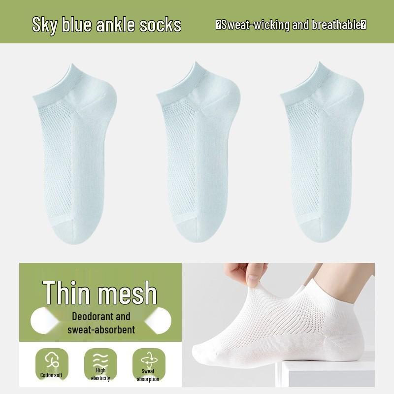 Zhuji Unisex Odor-Resistant Sweat-Absorbent Mid-Calf Cotton Socks for Spring to Autumn