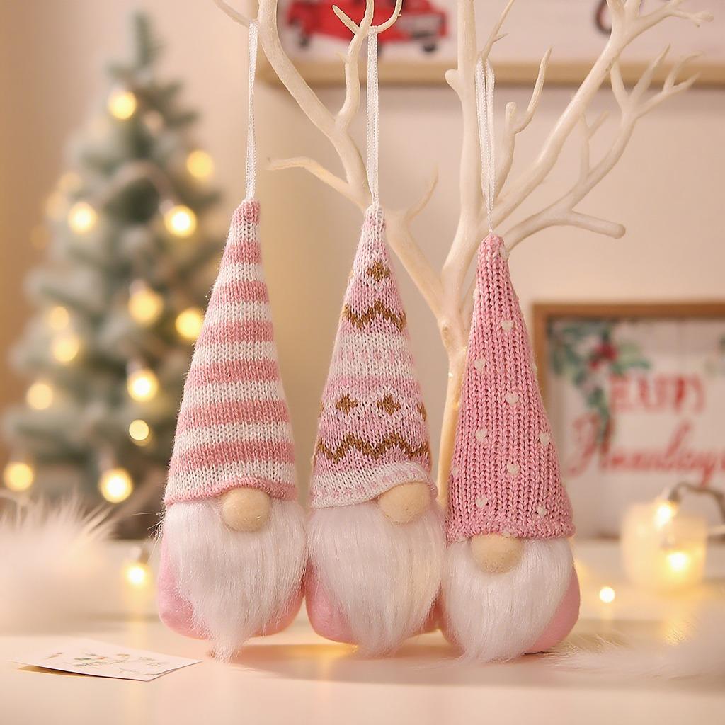 Christmas Pendant Ornament Faceless Christmas Tree Ornament Christmas Hanging Decoration Plush Holiday Hanging Ornament