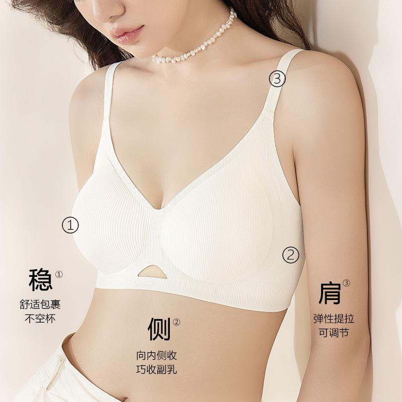 Soft support, comfortable one-piece sexy bra, comfortable gathering jelly strip, no steel ring bra